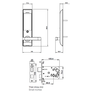Khóa điện tử Hafele EL7900-TCB 912.05.643